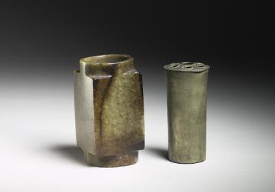 图片[3]-Jade cong square tube, Neolithic period, Qijia culture-China Archive